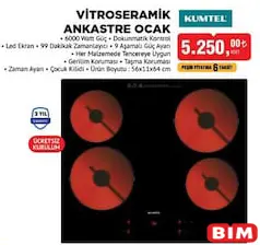 KUMTEL VİTROSERAMİK ANKASTRE OCAK